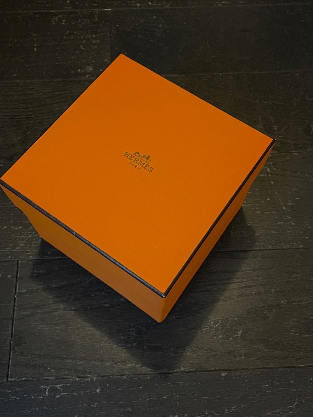 Hermes empty box medium storage decoration w/insert 17.5/17.5/24.5cm